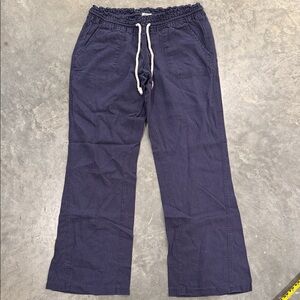 Roxy - Women - L - Navy Linen Pants